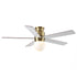 52 Inch Fanny Double-sided Blades Flush Mount LED Ceiling Fan with Remote Control