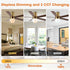 52 Inch Fanny Double-sided Blades Flush Mount LED Ceiling Fan with Remote Control