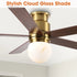 52 Inch Fanny Double-sided Blades Flush Mount LED Ceiling Fan with Remote Control