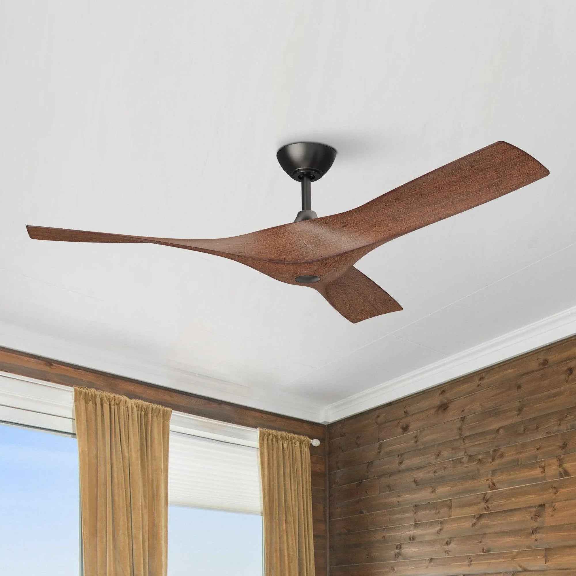 52" Windmill Industrial DC Motor Downrod Mount Reversible Ceiling Fan with Remote Control