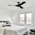 52" Windmill Industrial DC Motor Downrod Mount Reversible Ceiling Fan with Remote Control