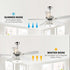 52" Tibuh Modern Crystal Chandelier Ceiling Fan with Led Light And Remote Control 5 Blades Chrome