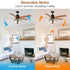 52" Mumbai Industrial Downrod Mount Reversible Ceiling Fan with Lighting and Remote Control