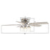 52" Bangatore Traditional Chrome Flush Mount Reversible Ceiling Fan with Lighting and Remote Control