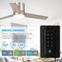 48" Satin Nickel Flush Mount Low Profile Ceiling Fan with LED Lighting