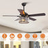 52" Dicken Modern Downrod Mount Reversible Crystal Ceiling Fan with Lighting