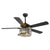52" Dicken Modern Downrod Mount Reversible Crystal Ceiling Fan with Lighting