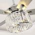 52" Dicken Modern Downrod Mount Reversible Crystal Ceiling Fan with Lighting