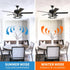 52" Urbana In Indoor Matte Black Industrial Ceiling Fan with Pull Chain and Light Kit