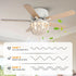 48" New Delhi Farmhouse Flush Mount Reversible Ceiling Fan with Lighting and Remote Control