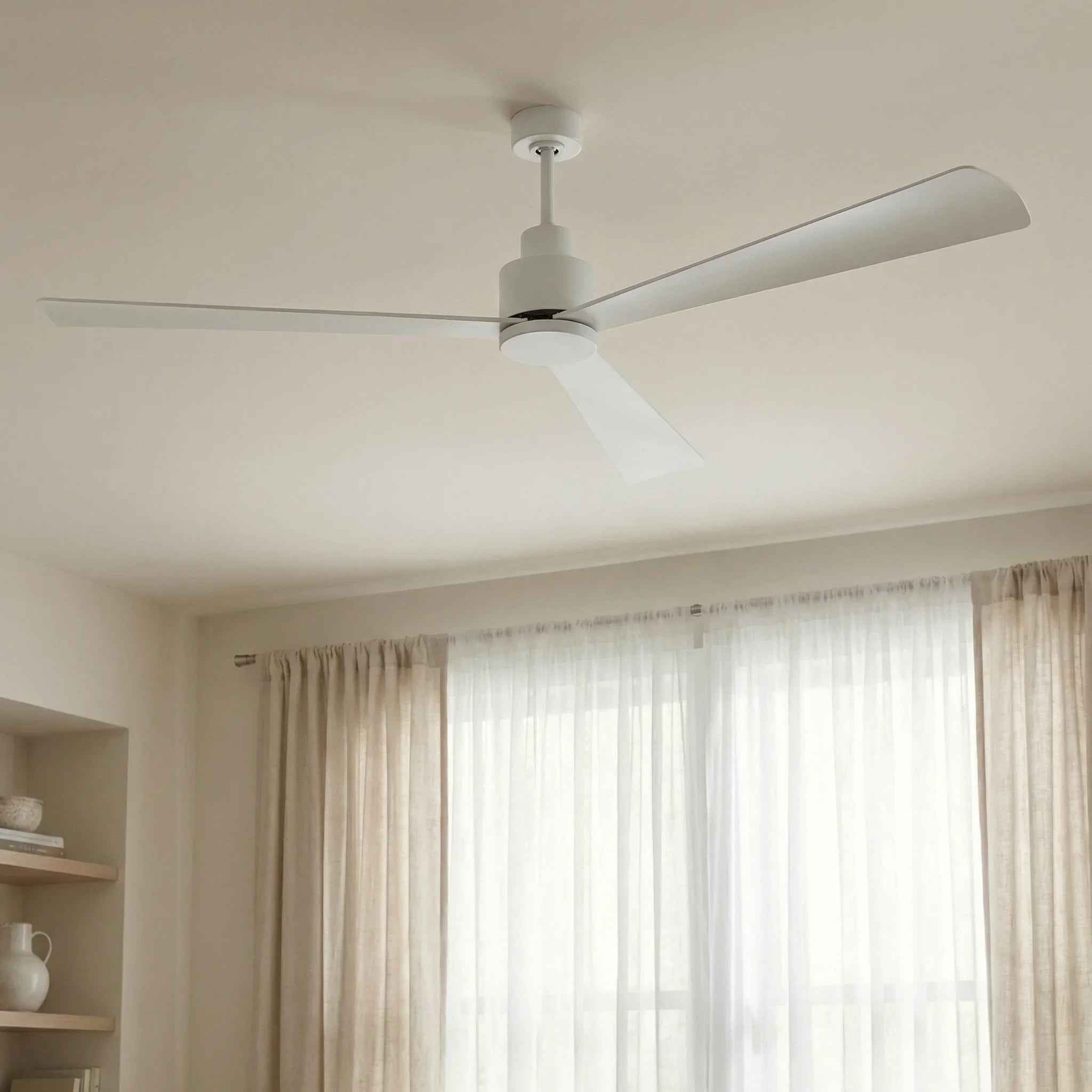 52" Zelda Industrial DC Motor Downrod Mount Reversible Ceiling Fan with Remote Control
