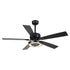 52" Vendome Industrial Downrod Mount Reversible Ceiling Fan with Lighting and Remote Control