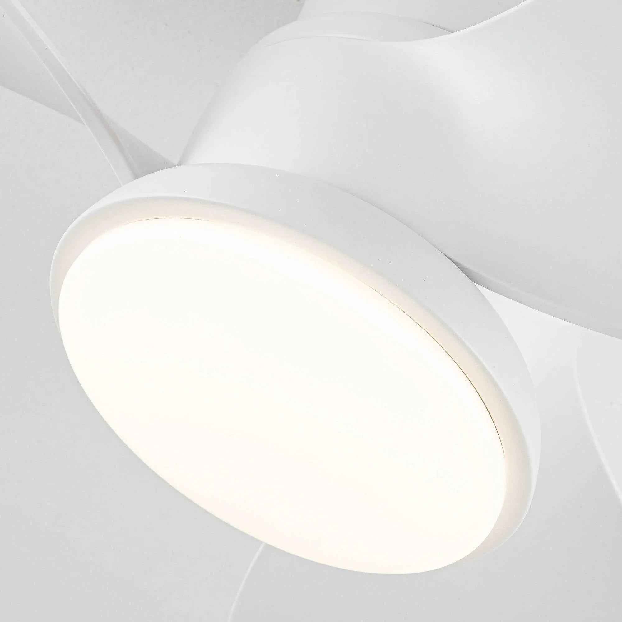 31" Mazon Modern DC Motor Flush Mount Reversible Ceiling Fan with LED Lighting and Remote Control