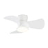 31" Mazon Modern DC Motor Flush Mount Reversible Ceiling Fan with LED Lighting and Remote Control