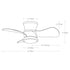 31" Mazon Modern DC Motor Flush Mount Reversible Ceiling Fan with LED Lighting and Remote Control