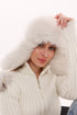 Genuine Arctic Fox Fur Genuine Leather Hat