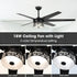 70" Black Modern Ceiling Fan