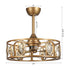 22" Kashmir Modern Glod Reversible Crystal Fandelier Ceiling Fan with Lighting and Remote Control