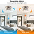 12" Flush Mount Low Profile Caged Small Ceiling Fan with Light and Remote Control