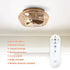 14" Farmhouse DC Motor Flush Mount Reversible Iron Ceiling Fan with LED Lighting and Remote Control