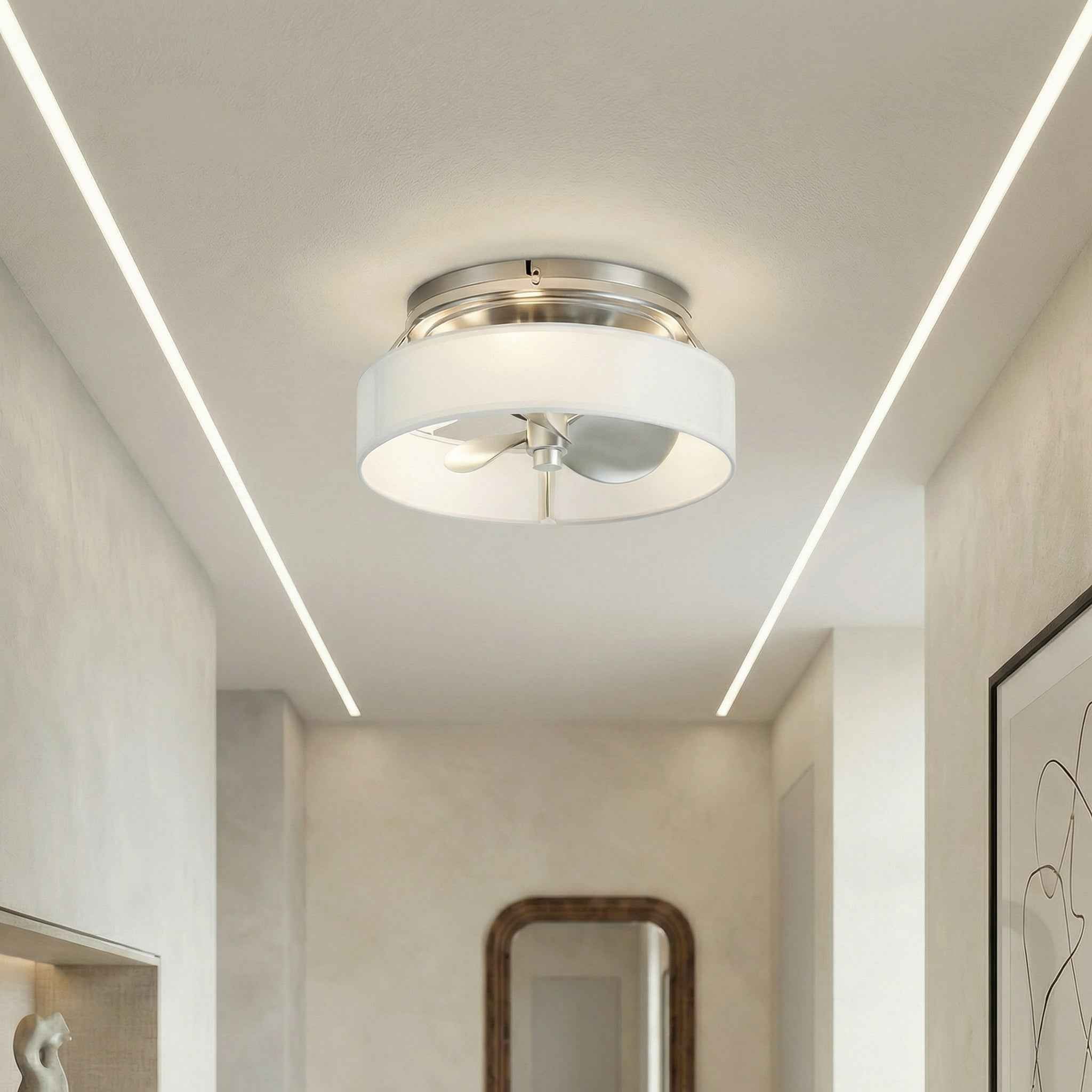 Vaczon 13" Modern Flush Mount Ceiling Fan