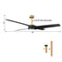 60" Parvez Modern DC Motor Downrod Mount Reversible Crystal Ceiling Fan with Lighting and Remote Control
