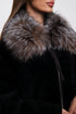 Palermo Genuine Astrakhan Silver Fox Trim Coat