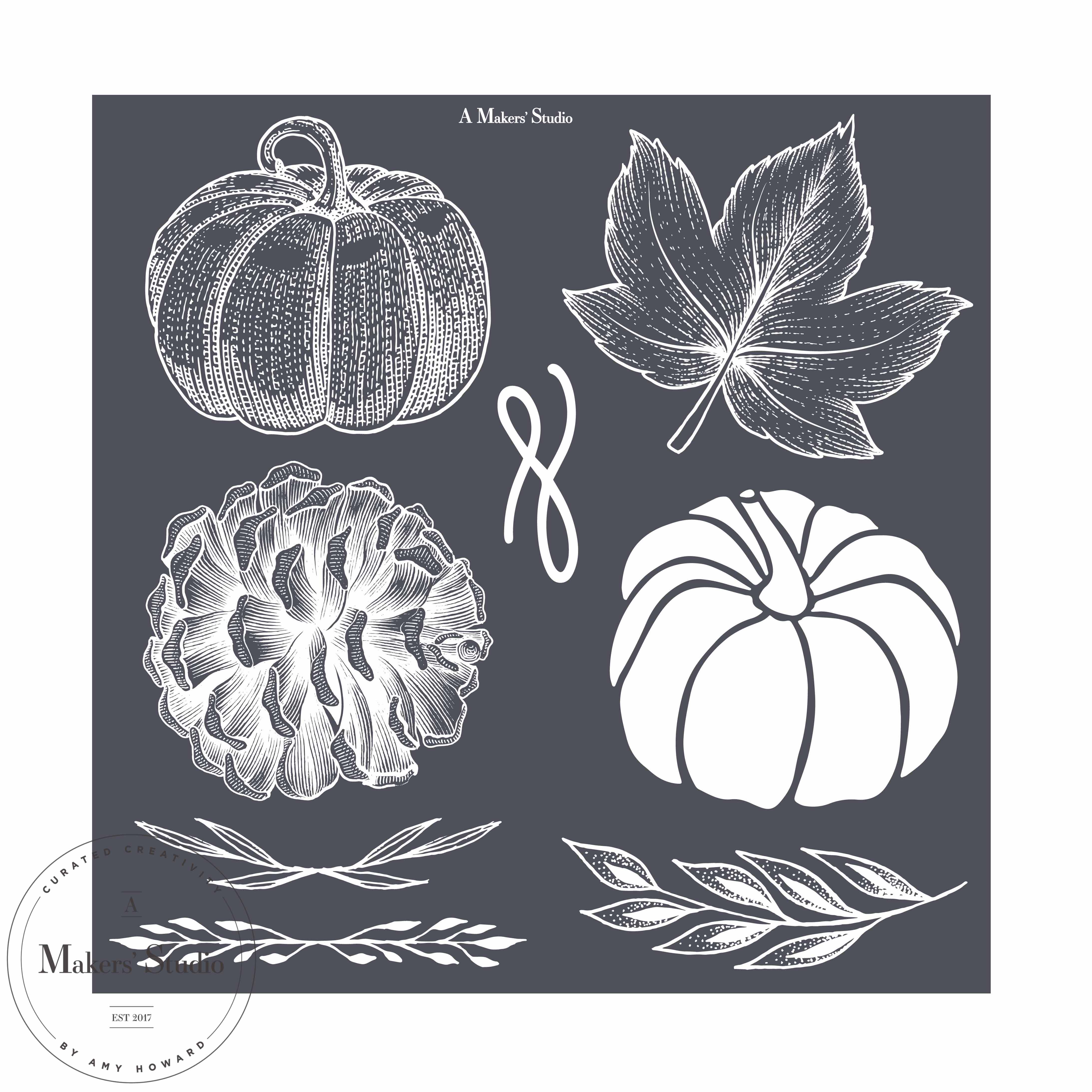 Fall Home - Mesh Stencil 12x12