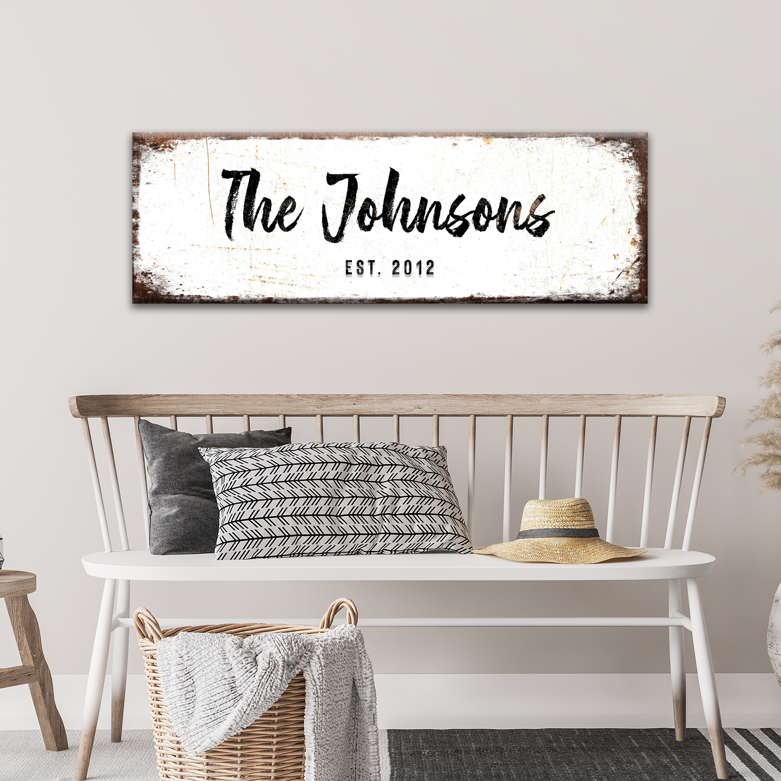 Rustic Family Name Sign