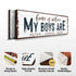 Home Is Where My Boys Are Family Sign