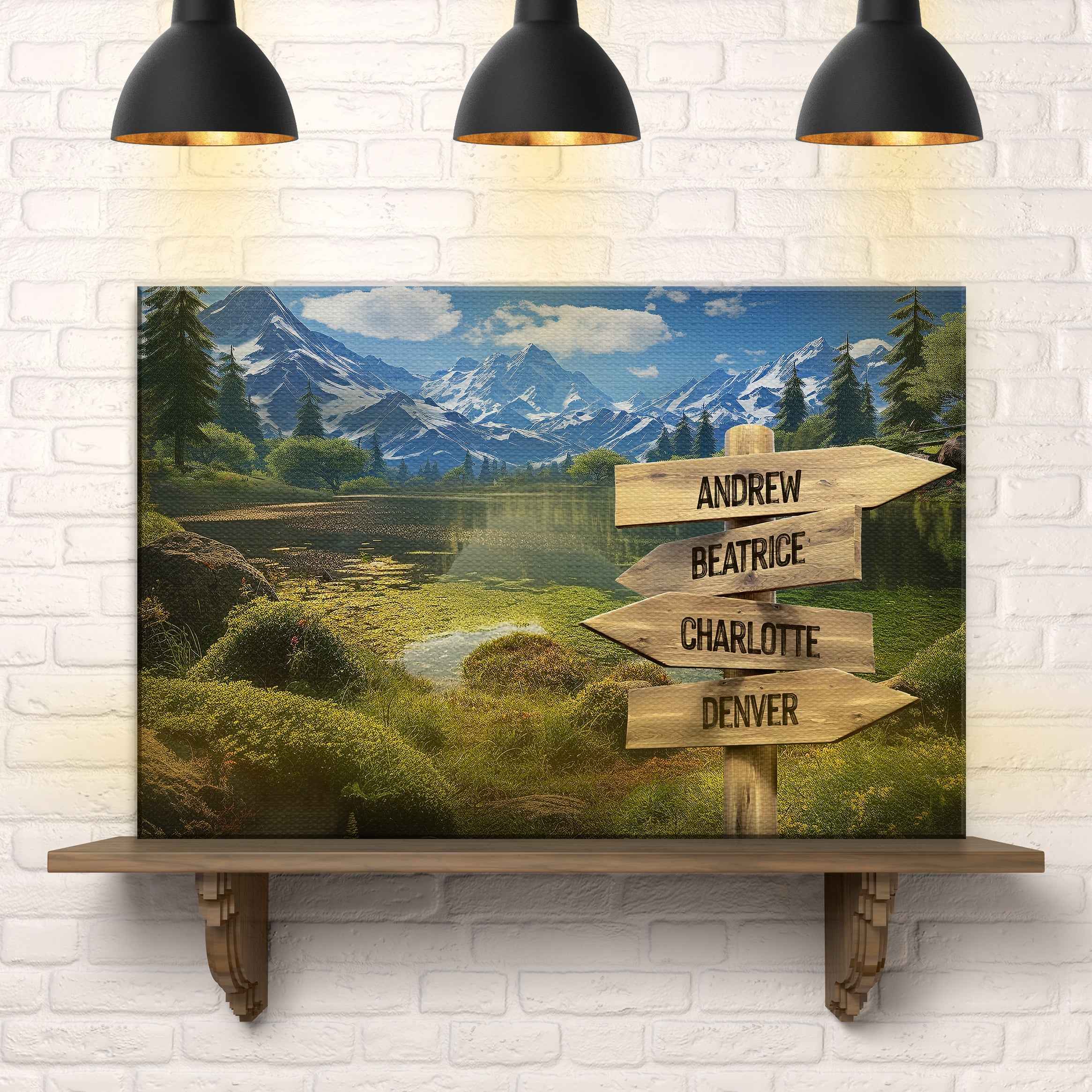 Family Names Mountain Sign