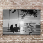 Romantic Swing Family Names Sign