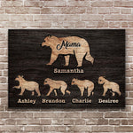 Mother's Day Sign Mother Bear and Cubs