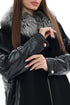 Genuine Silver Fox Fur Italian Cashmere Wool Freudenberg Comfortemp® Coat
