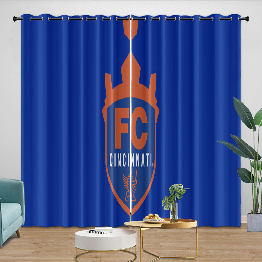 FC Cincinnati Curtains Blackout Window Drapes Room Decoration