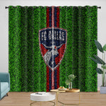 FC Dallas Curtains Blackout Window Drapes Room Decoration