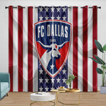 FC Dallas Curtains Blackout Window Drapes Room Decoration