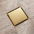 Polished Gold brass floor drain 4x4inch