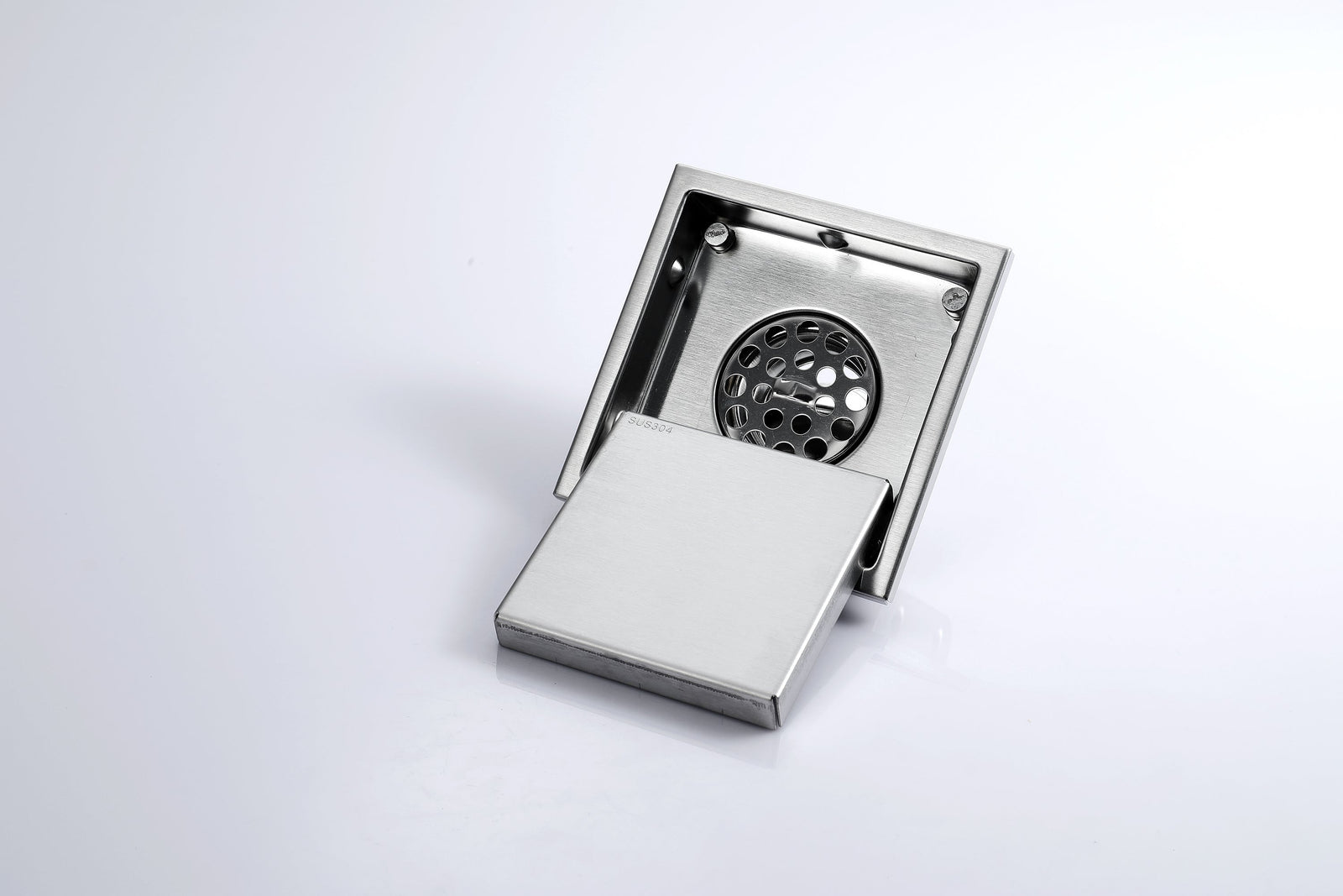 Brushed nickel stainless floor drain 6x6inch