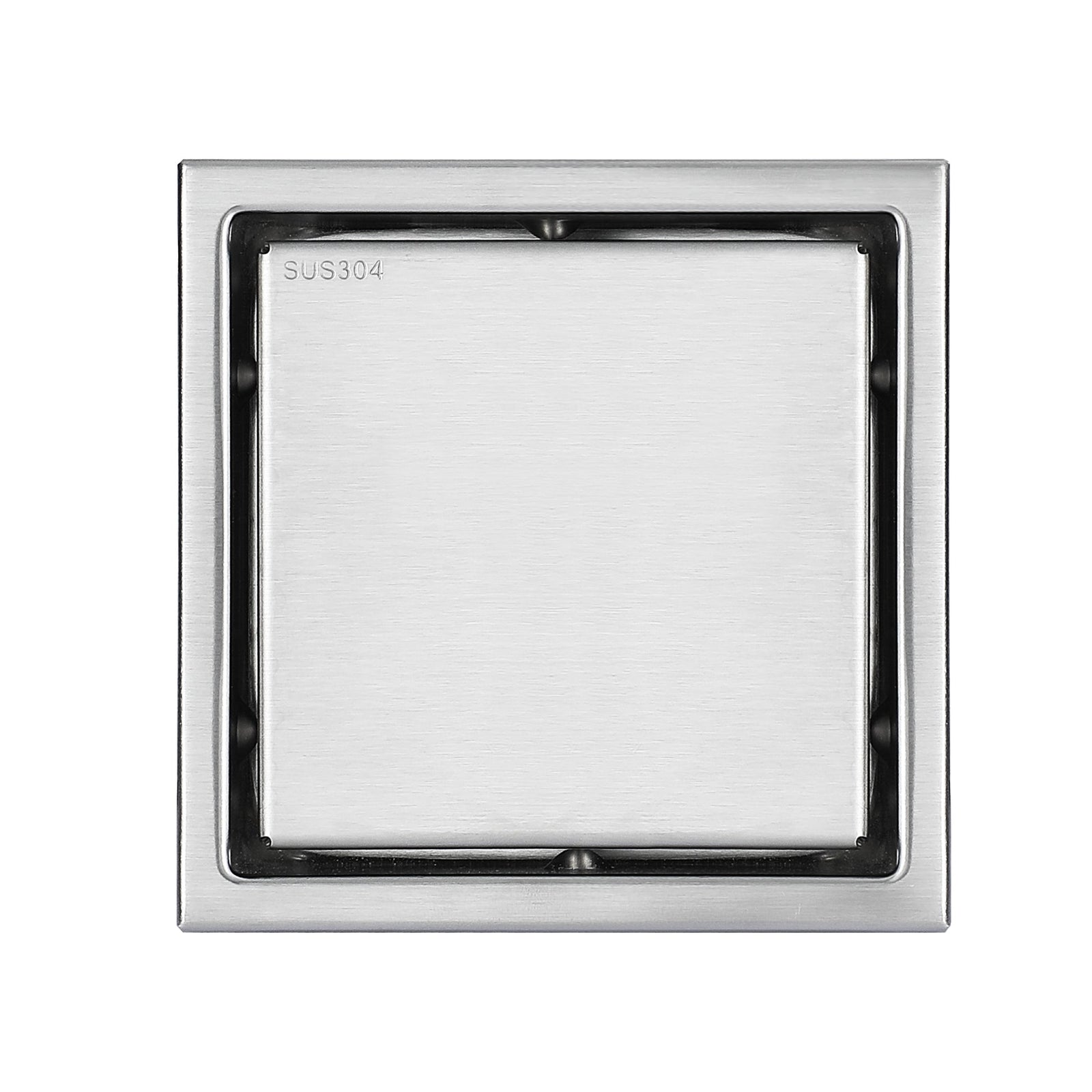 Brushed nickel stainless floor drain 6x6inch