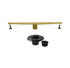 Brushed gold Linear shower drain stainless steel material 24 inch with tile insert 2-in-1 cover with hair strainer and adjustment feet
