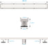 Brushed nickel Linear shower drain stainless steel material 24 inch with tile insert 2-in-1 cover with hair strainer and adjustment feet