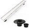 Brushed nickel Linear shower drain stainless steel material 24 inch with tile insert 2-in-1 cover with hair strainer and adjustment feet