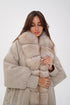 Genuine Polar Fox Boucle Down Coat