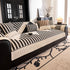 Vertical Stripes Sectional Sofa Cover Slipcover - Non-Slip, Fits L-Shape Couches