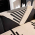 Vertical Stripes Sectional Sofa Cover Slipcover - Non-Slip, Fits L-Shape Couches