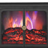 Black Electric Heater Free Standing Stove, 3D Flame Overheat Protection Adjustable Thermostat, 1500W