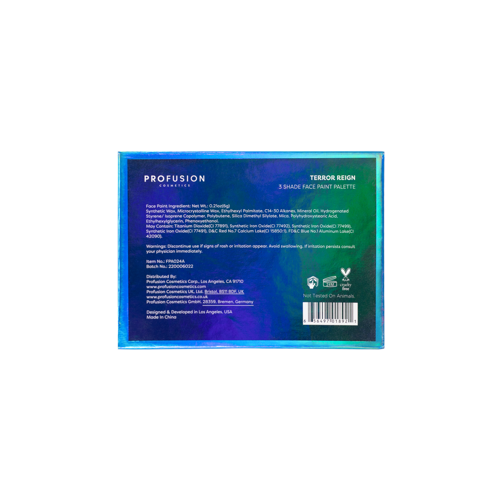 Sea Witch Face Paint - Terror Reign