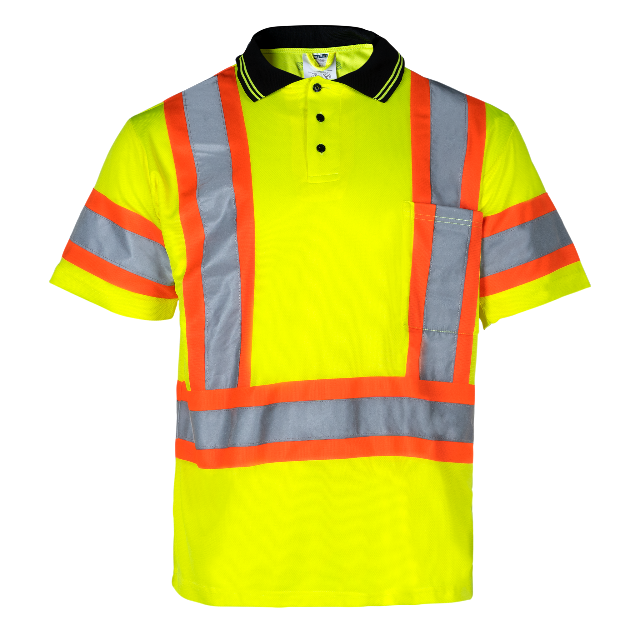 Hi-Vis Reflective Two-Tone Safety Polo Shirt