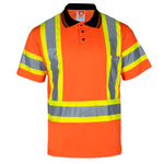 Hi-Vis X-Back Reflective Two-Tone Safety Polo Shirt